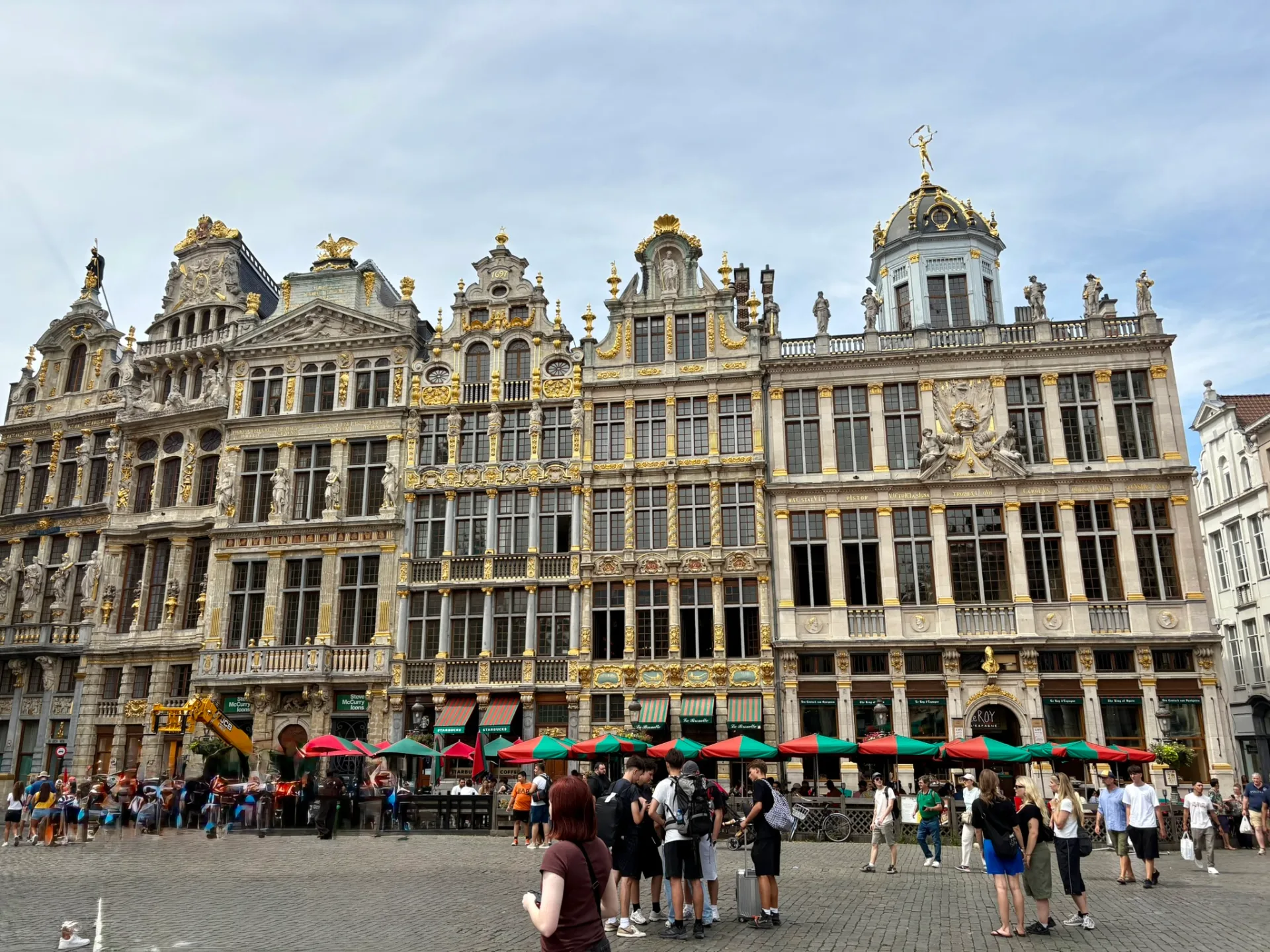 Détail des façades dorées de la Grande Place de Bruxelles