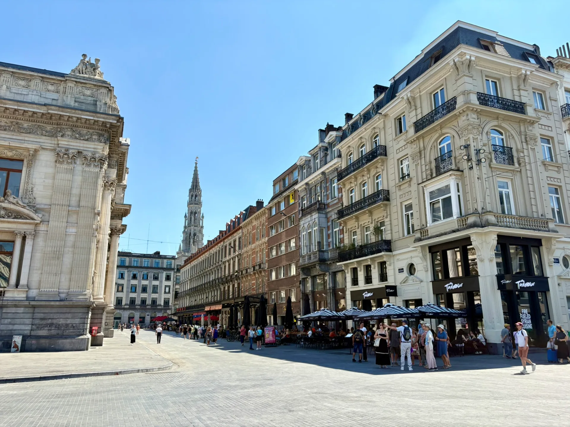 Rue commerçante du centre historique de Bruxelles