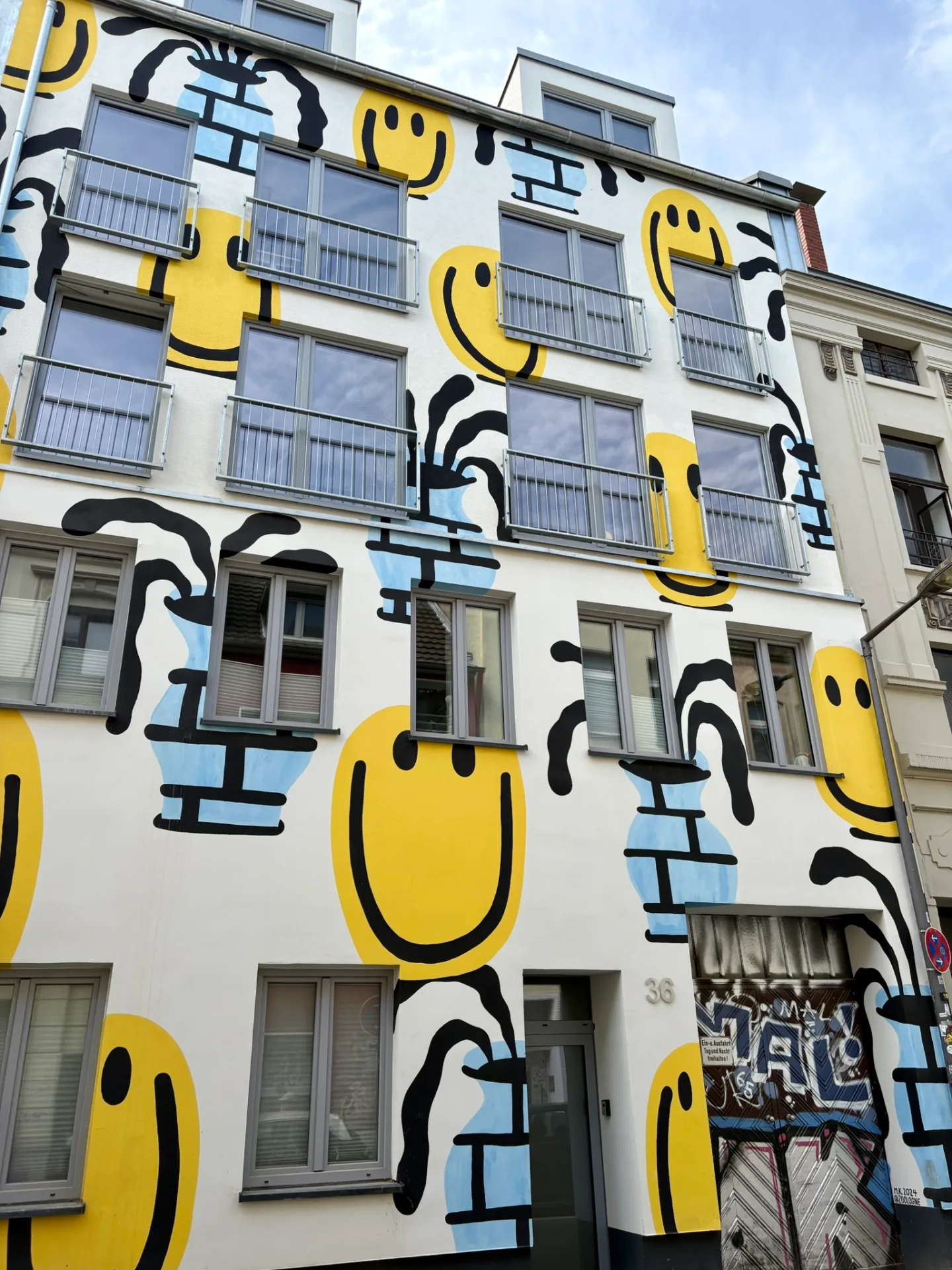 Œuvre de street art dans le quartier d'Ehrenfeld à Cologne
