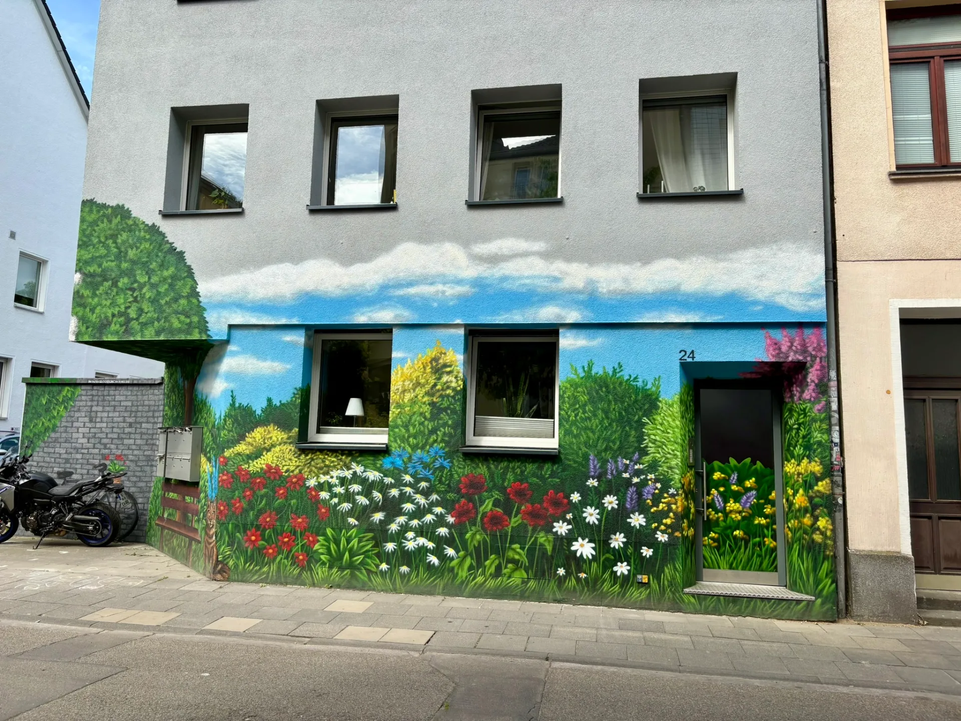 Mur peint dans les rues d'Ehrenfeld à Cologne