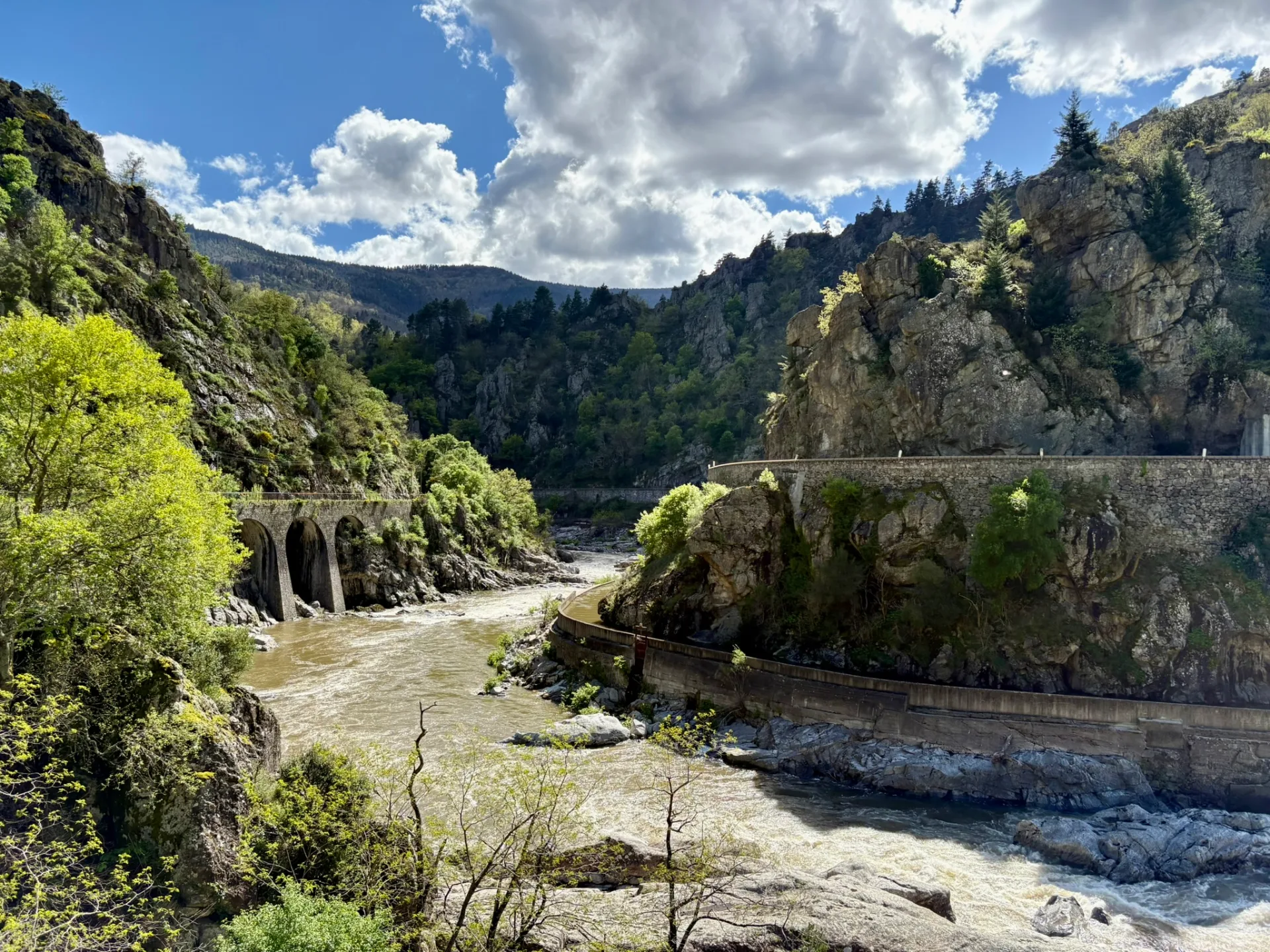 Viaduc du Train de l'Ardèche dans les gorges du Doux