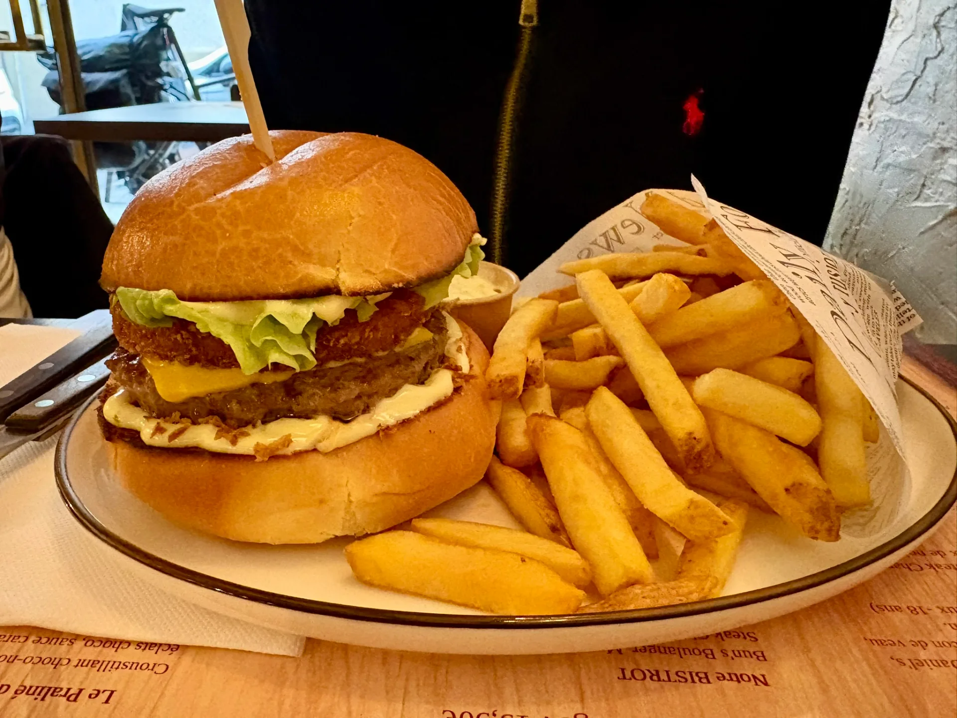 Un burger du Bistrot Burger à Valence