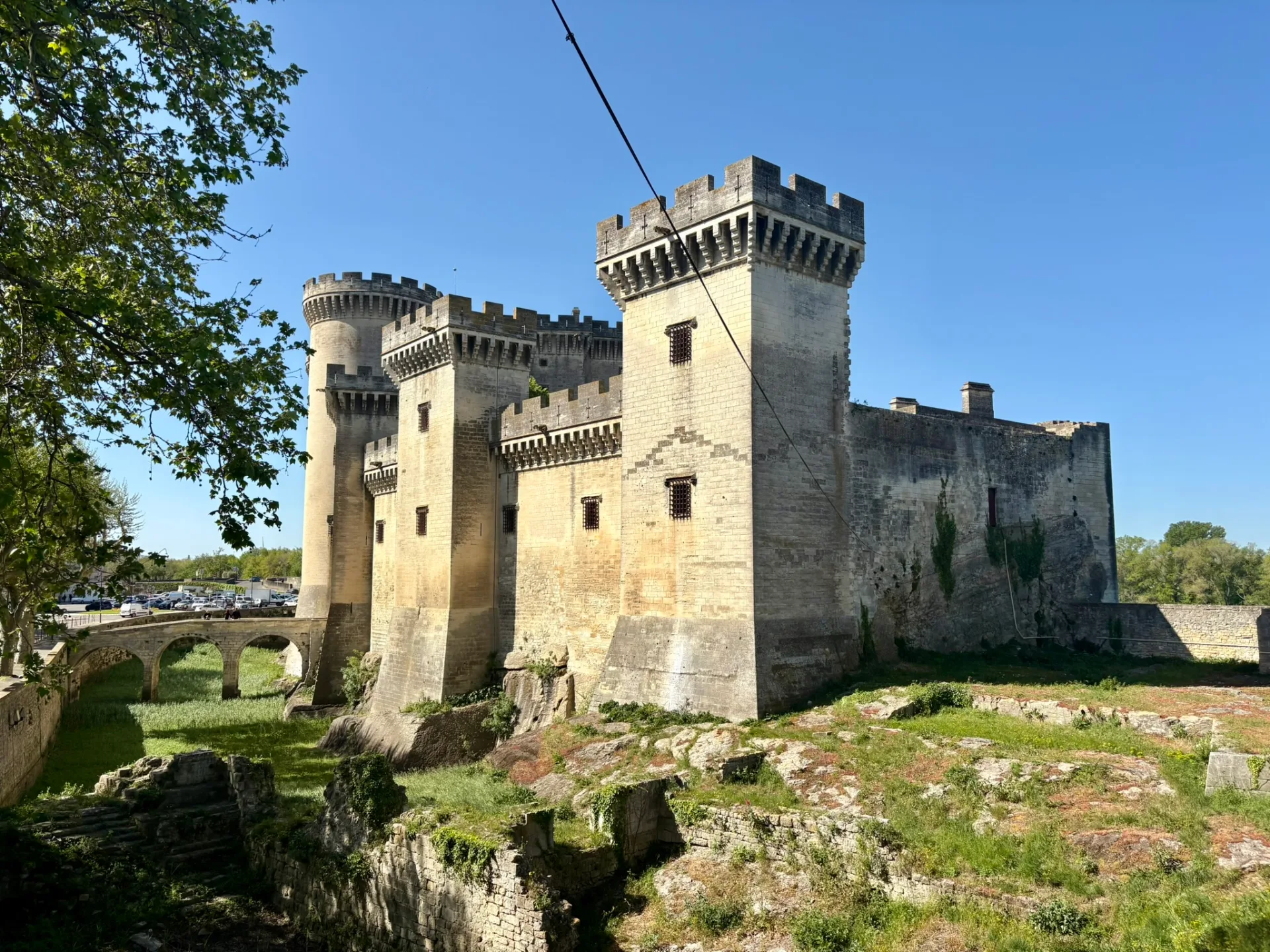 Le château de Beaucaire sur les bords du Rhône
